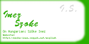 inez szoke business card